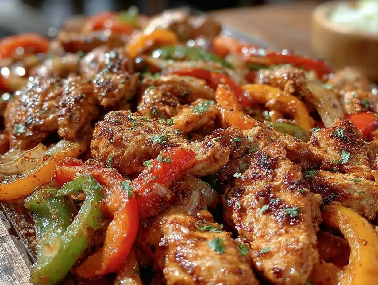 easy crispy sheet pan fajitas preparation steps