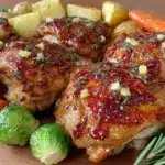 easy crispy sheet pan lemon garlic chicken - featured image