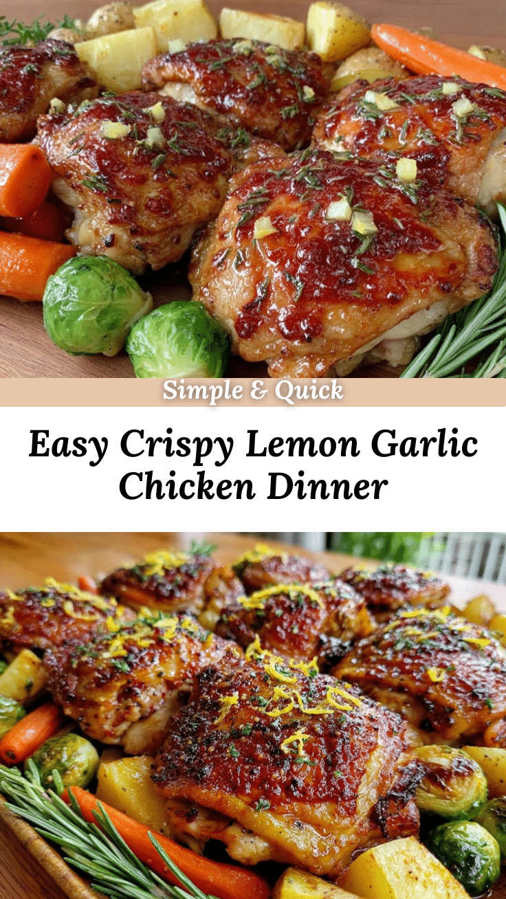 easy crispy sheet pan lemon garlic chicken recipe