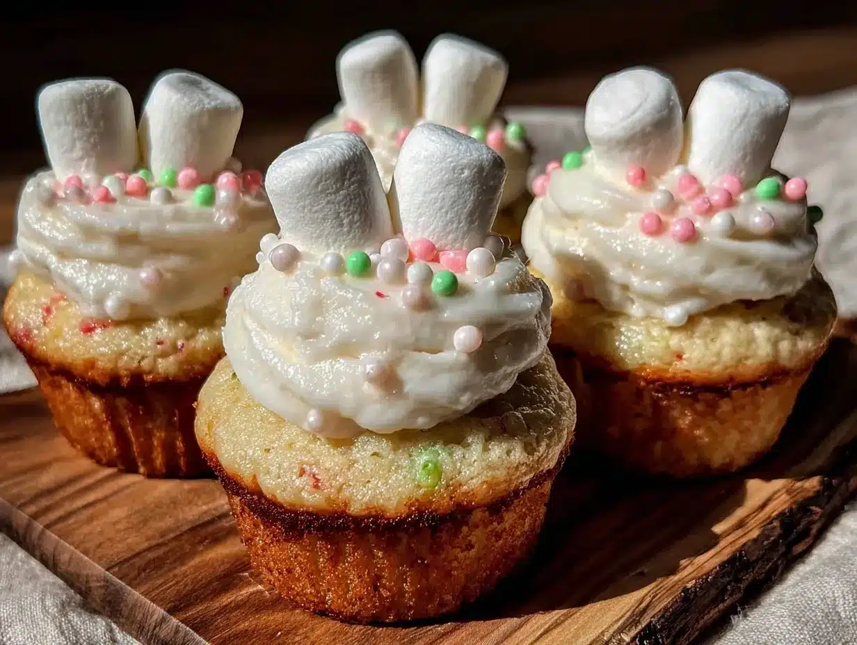 fluffy bunny butt cupcakes preparation steps