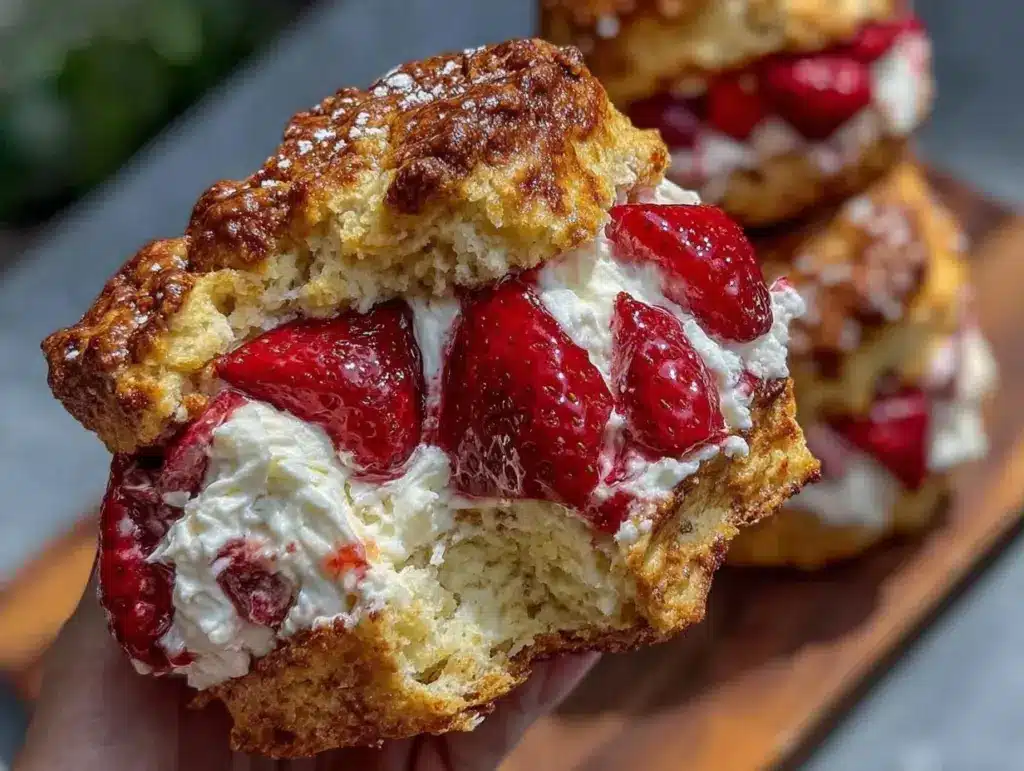 fluffy fresh strawberry shortcake - featured image