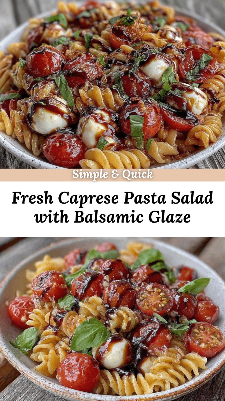 fresh Caprese pasta salad recipe