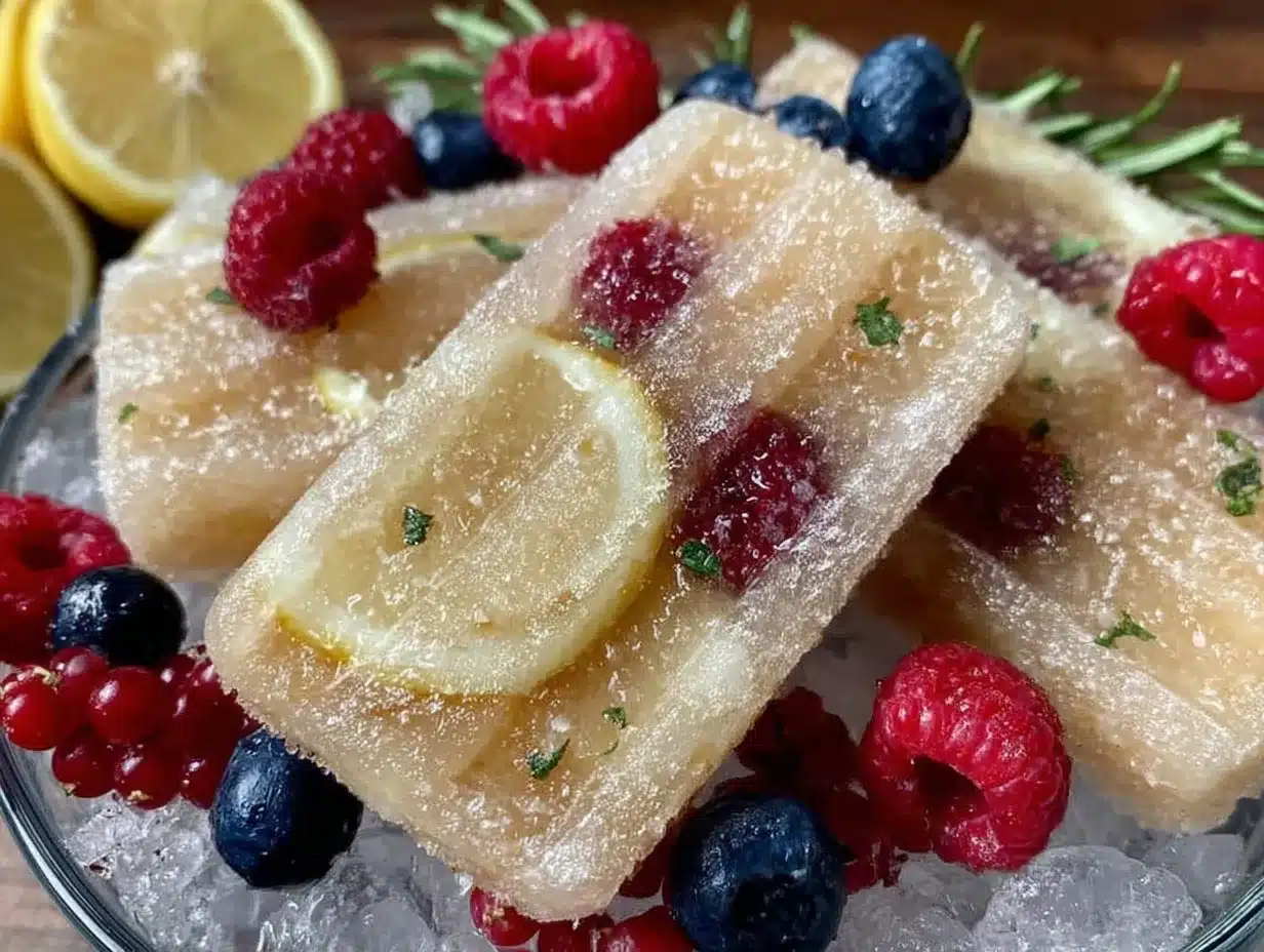 fresh lemonade popsicles preparation steps