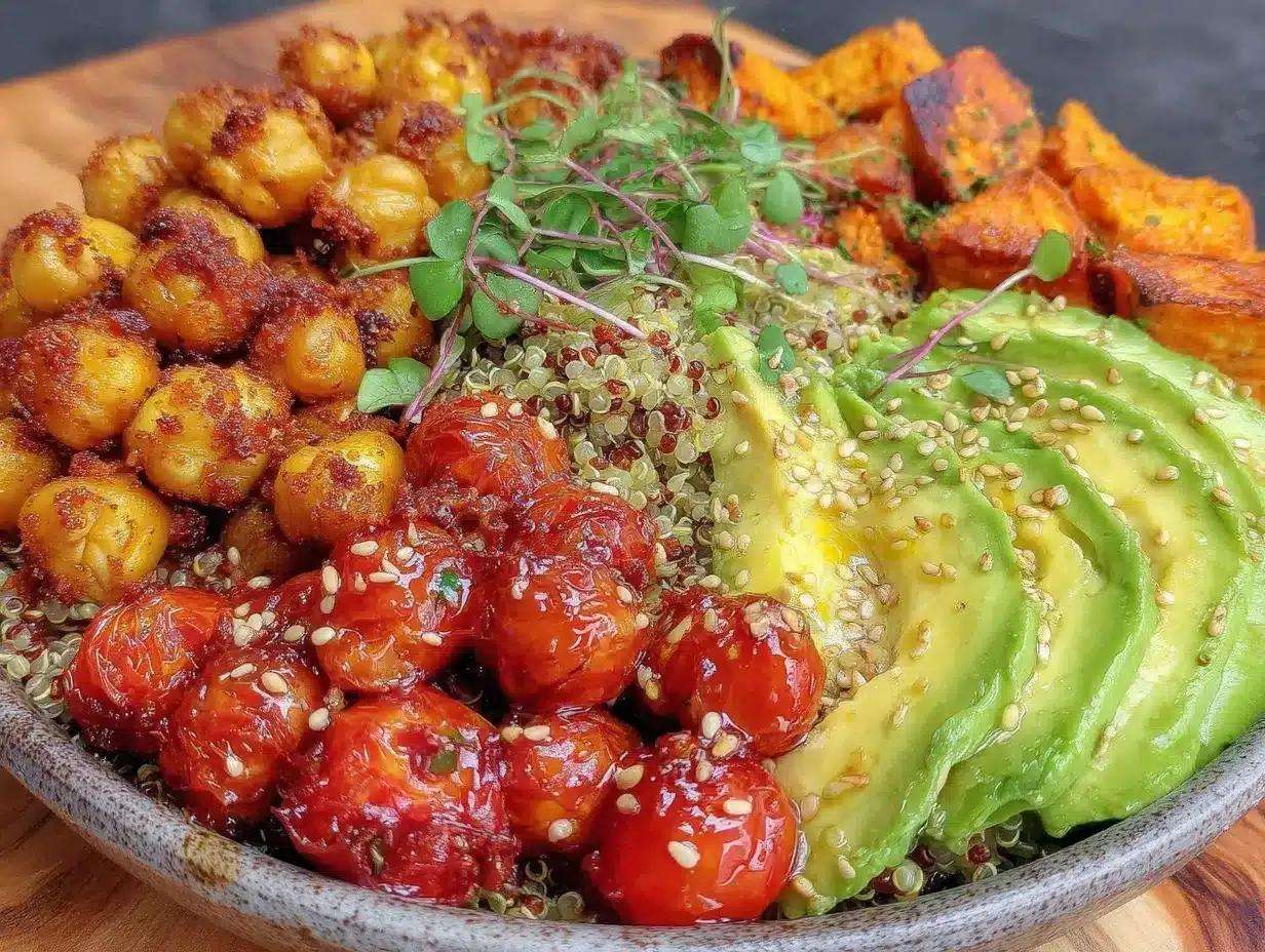 Fresh Quinoa Buddha Bowl preparation steps