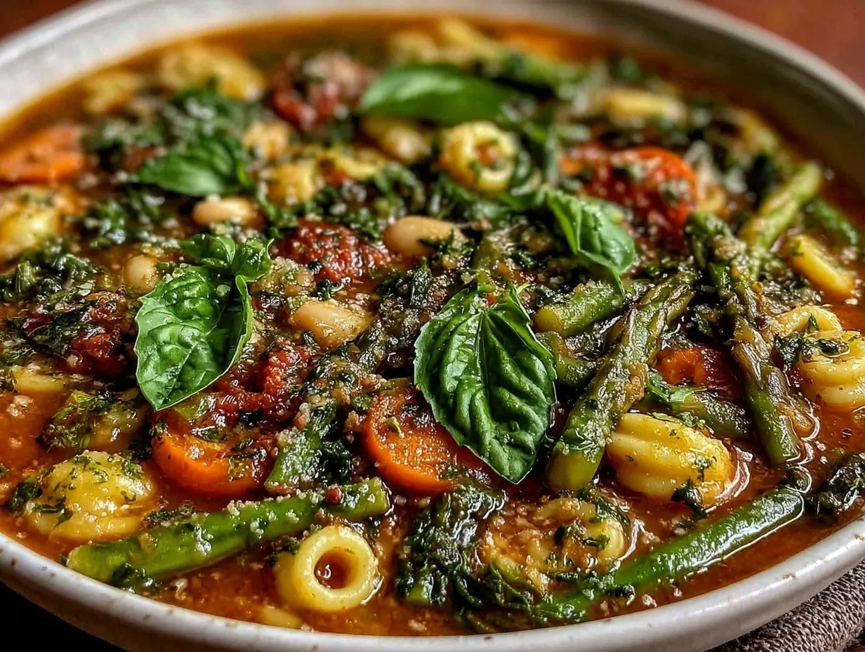 Fresh Spring Minestrone Soup preparation steps