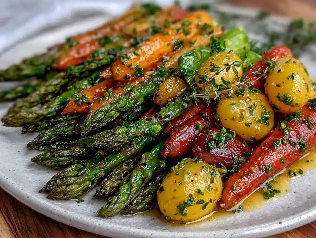 fresh spring vegetable medley preparation steps