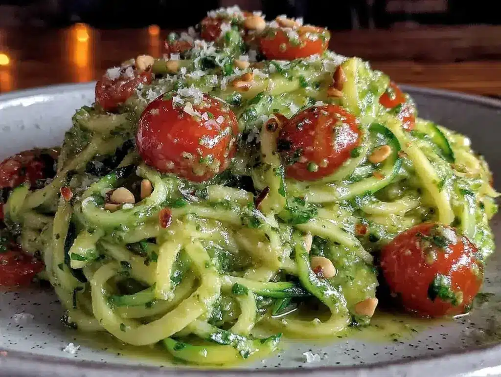 fresh zucchini noodles - featured image