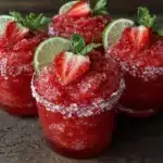 frozen strawberry margarita slushies - featured image