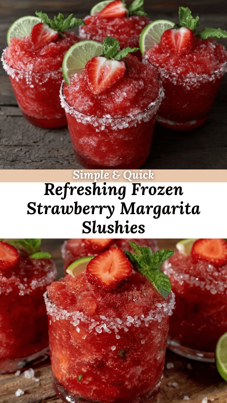 frozen strawberry margarita slushies recipe