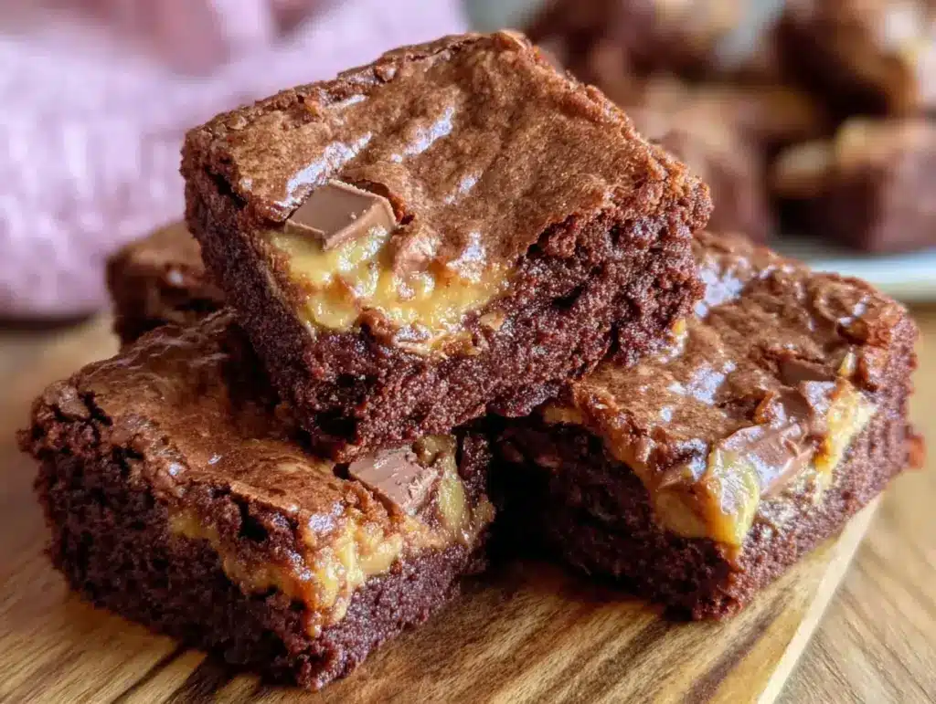 fudgy chocolate peanut butter cup brownies - featured image