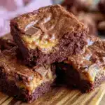 fudgy chocolate peanut butter cup brownies - featured image