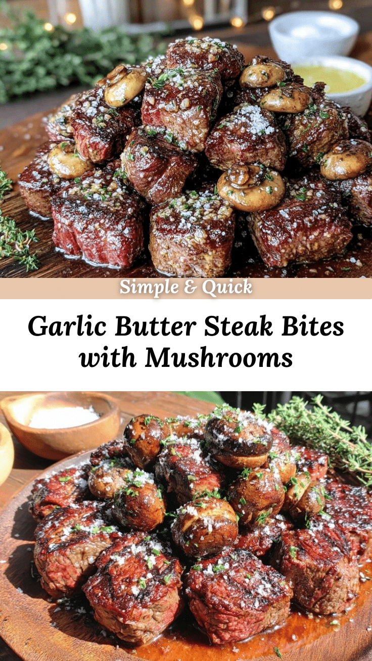 garlic butter steak bites recipe