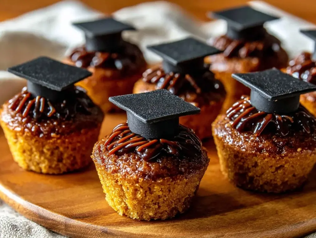 graduation cap cupcakes - featured image