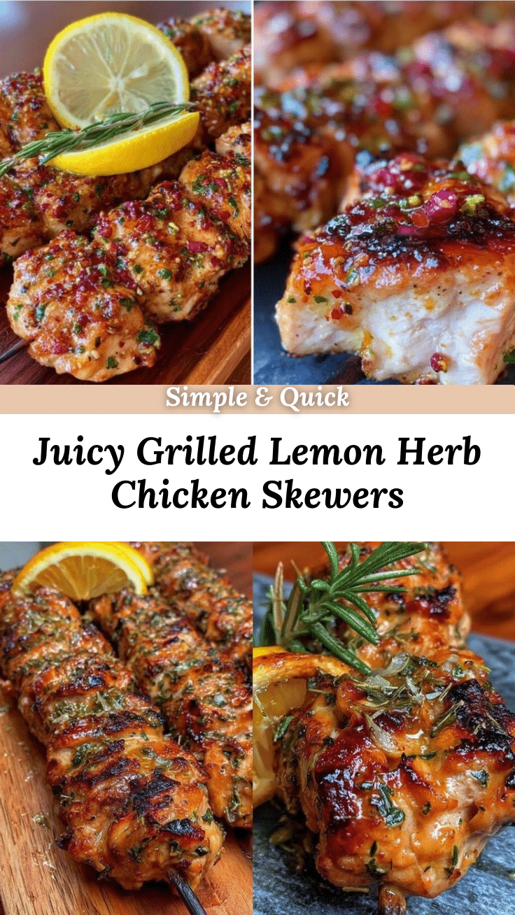 grilled lemon herb chicken skewers recipe
