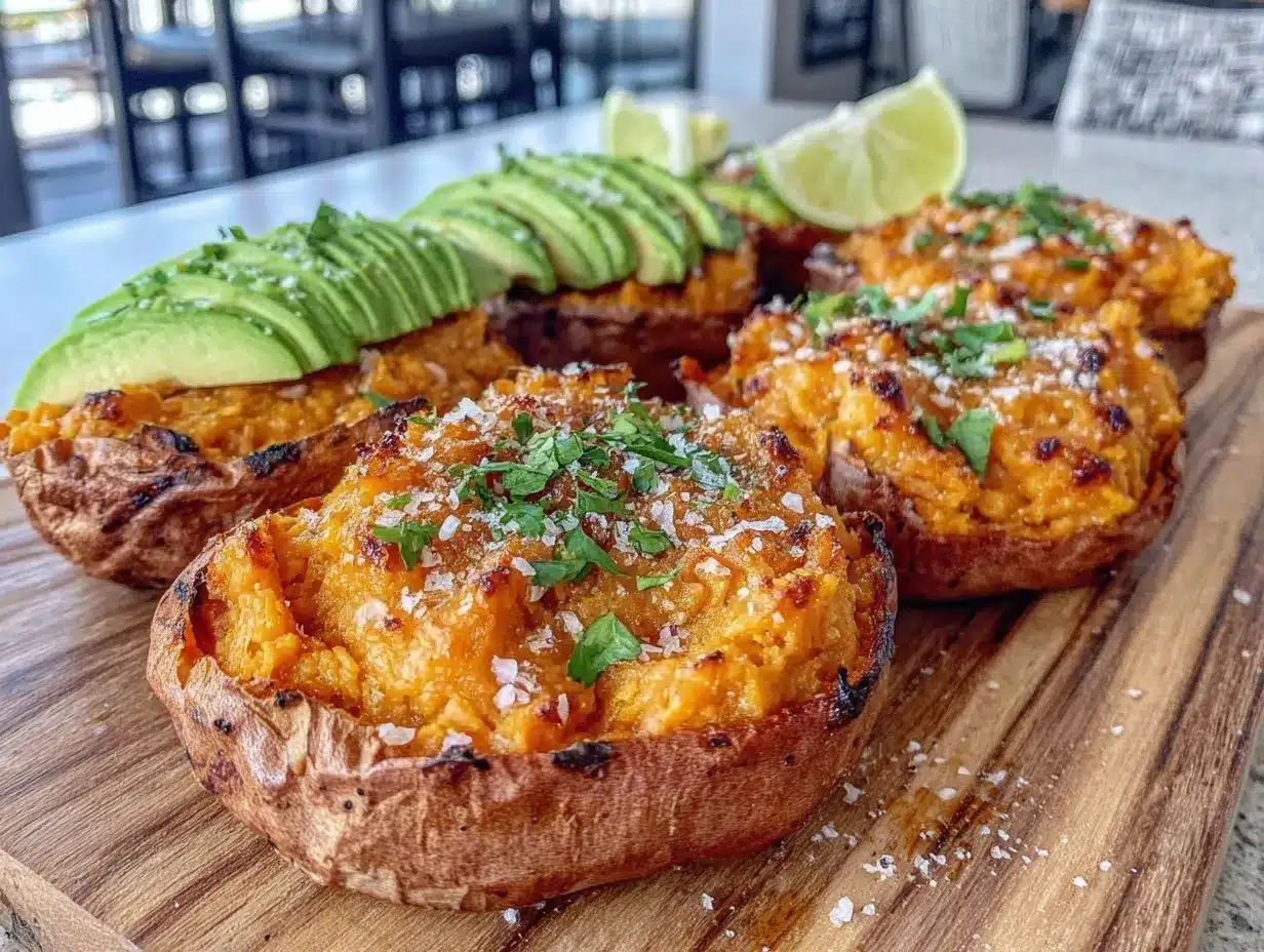 healthy baked sweet potato preparation steps