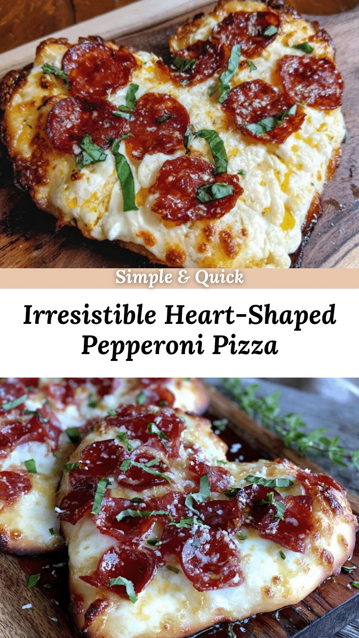 heart-shaped pepperoni and mozzarella pizza recipe