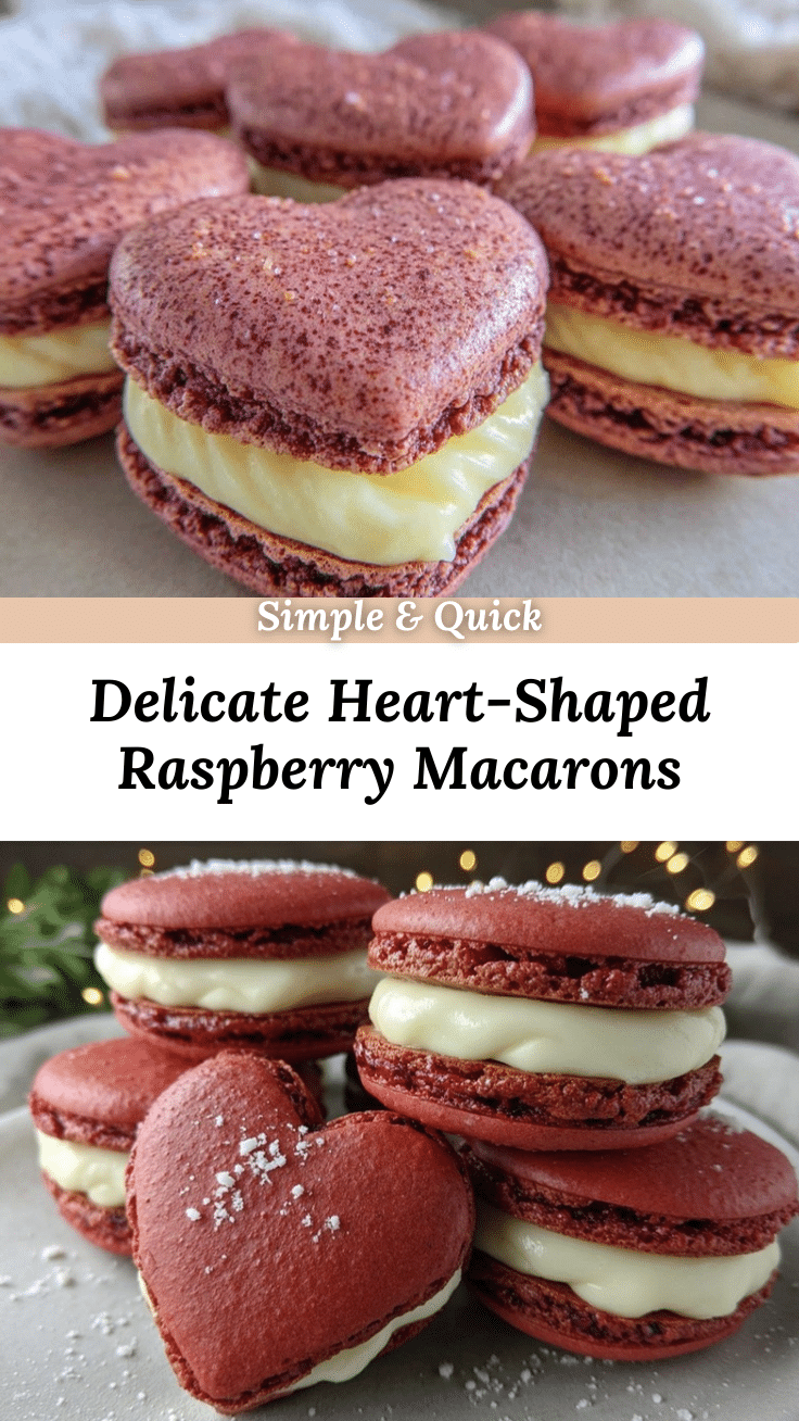 heart-shaped raspberry macarons recipe