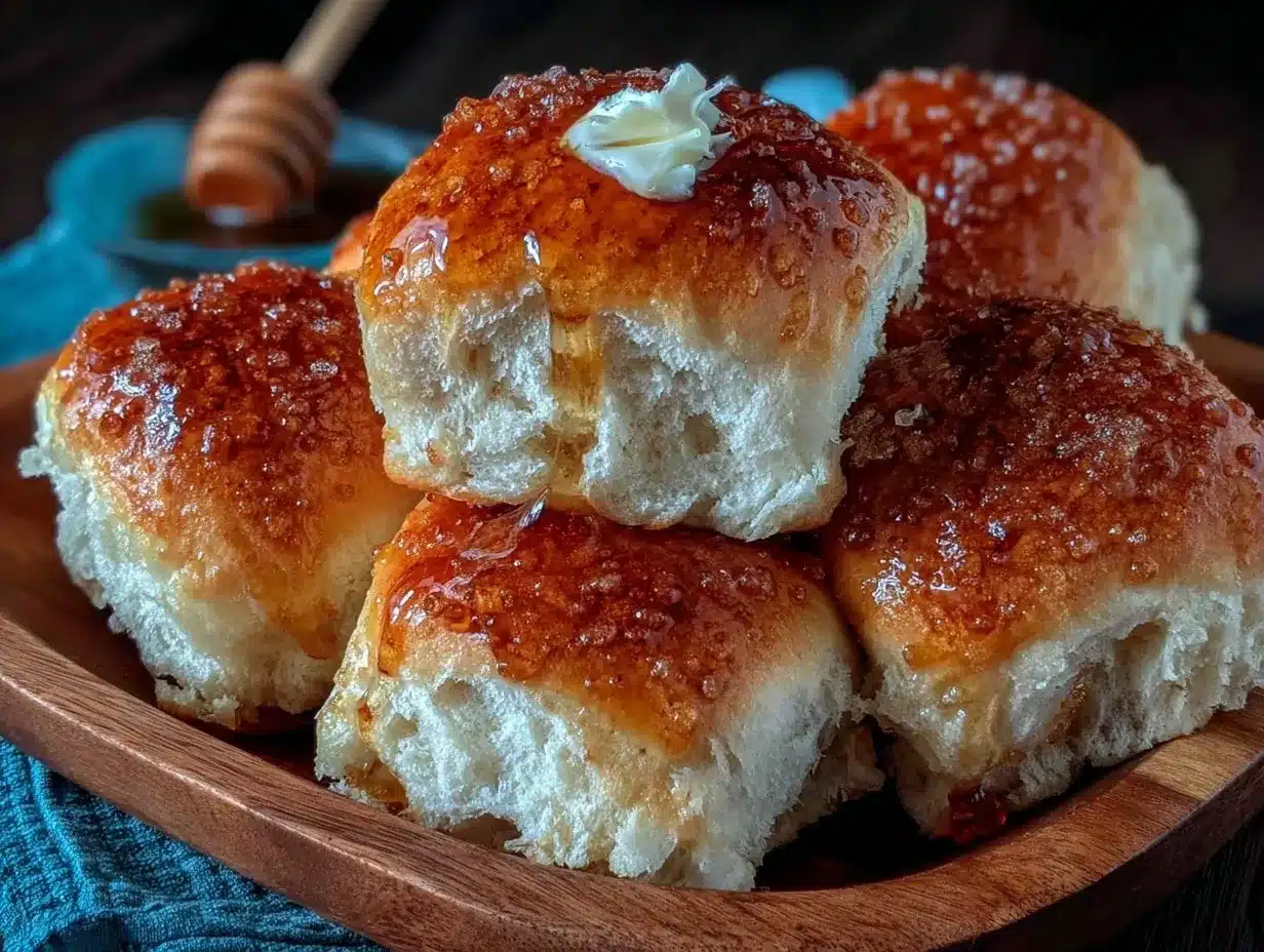 honey butter dinner rolls preparation steps