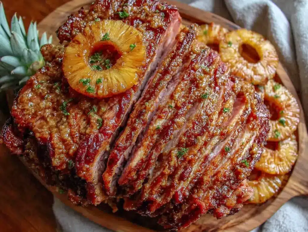 honey mustard glazed ham - featured image