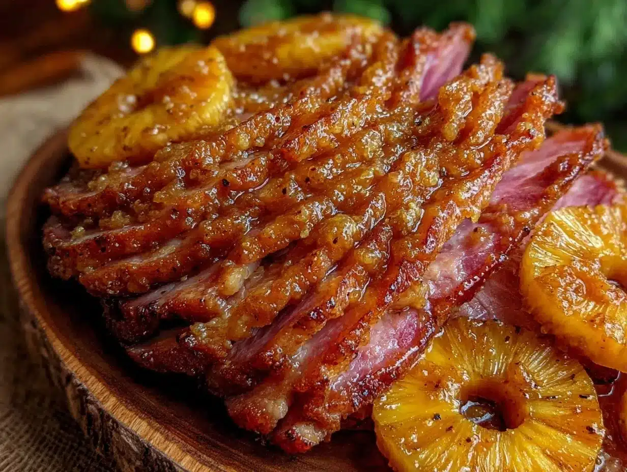 honey mustard glazed ham preparation steps