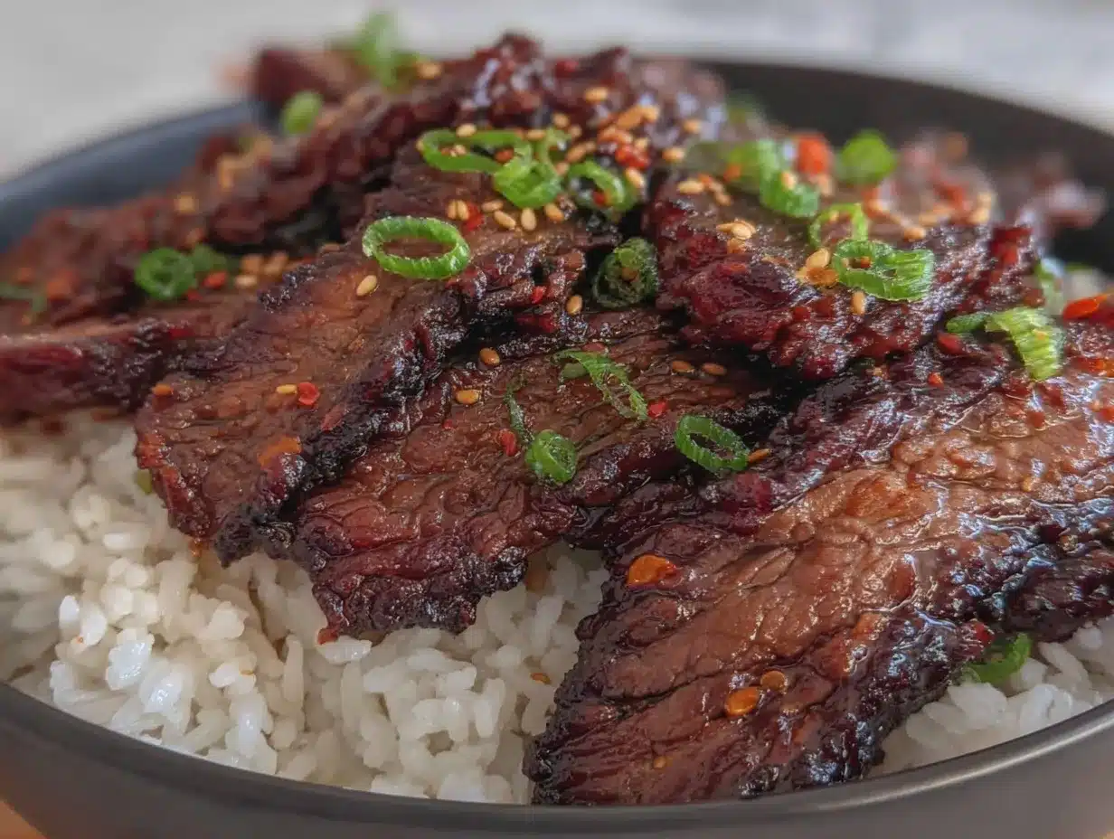 Korean beef bowl recipe preparation steps