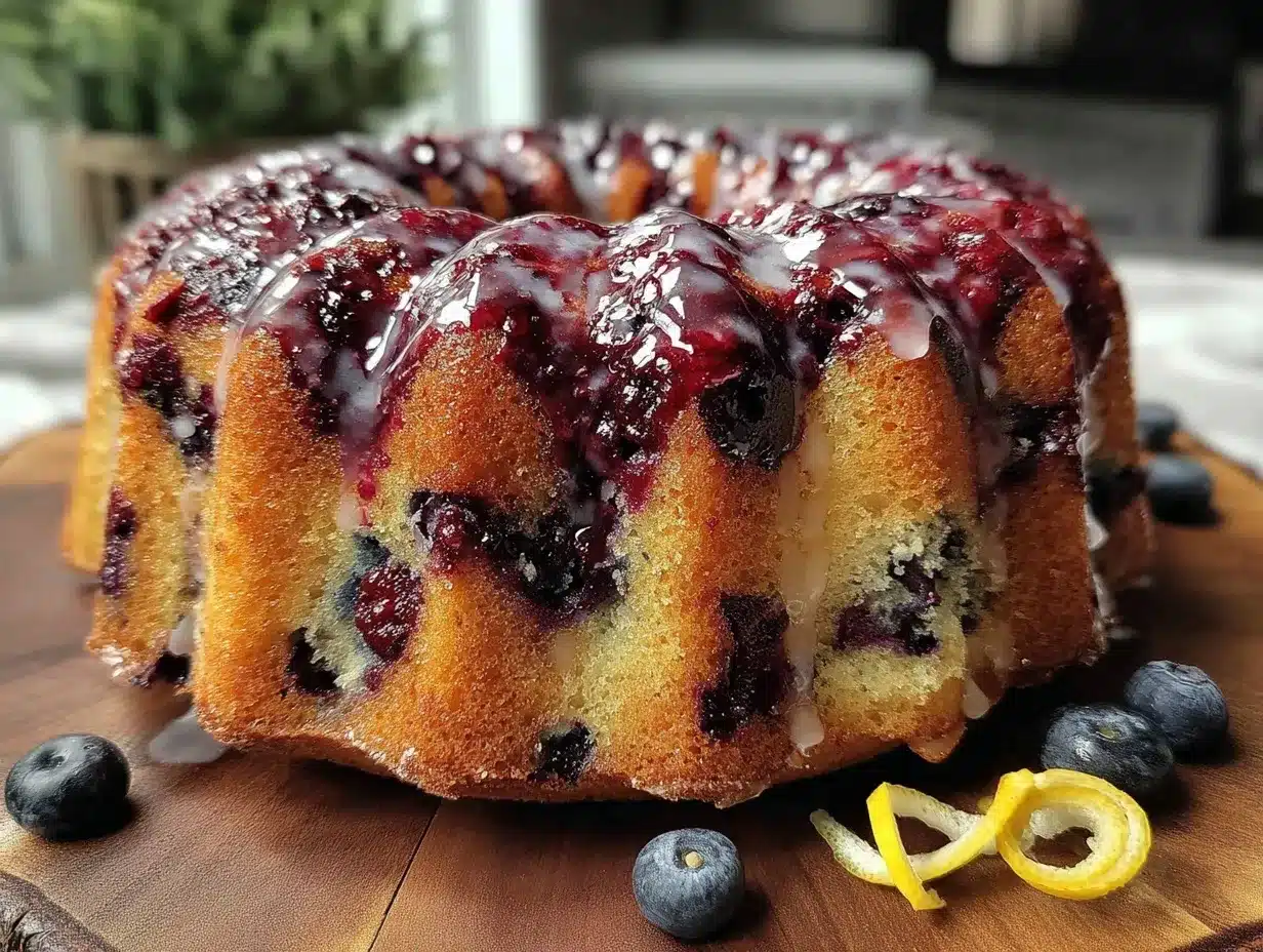 lemon blueberry bundt cake preparation steps