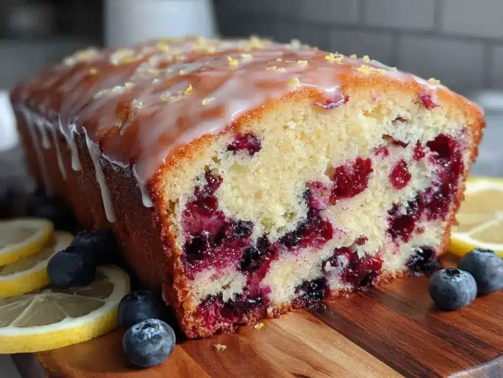 lemon blueberry pound cake - featured image