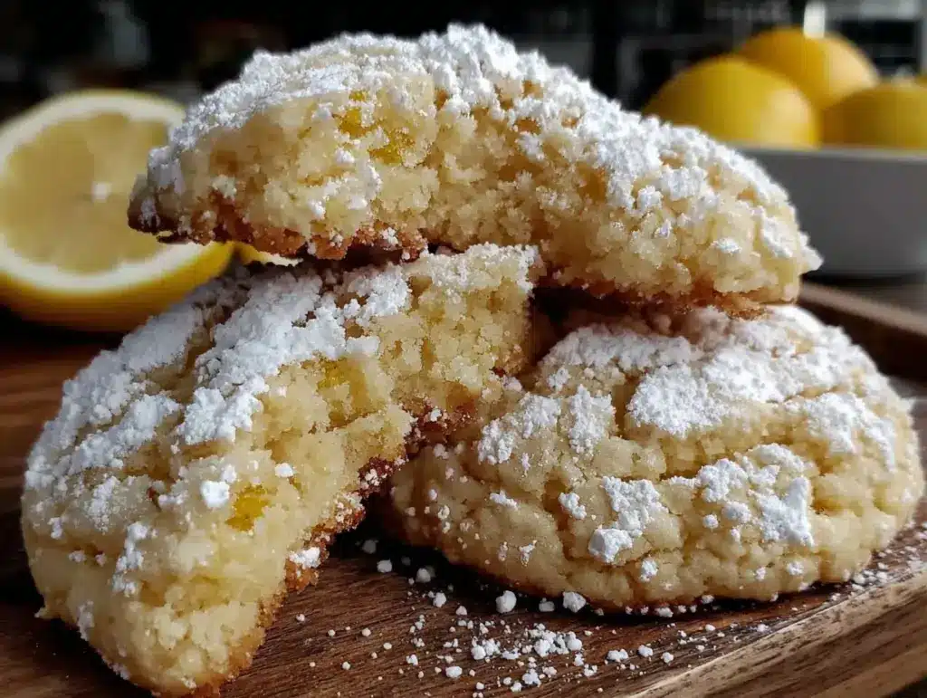 lemon crinkle cookies - featured image
