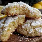 lemon crinkle cookies - featured image
