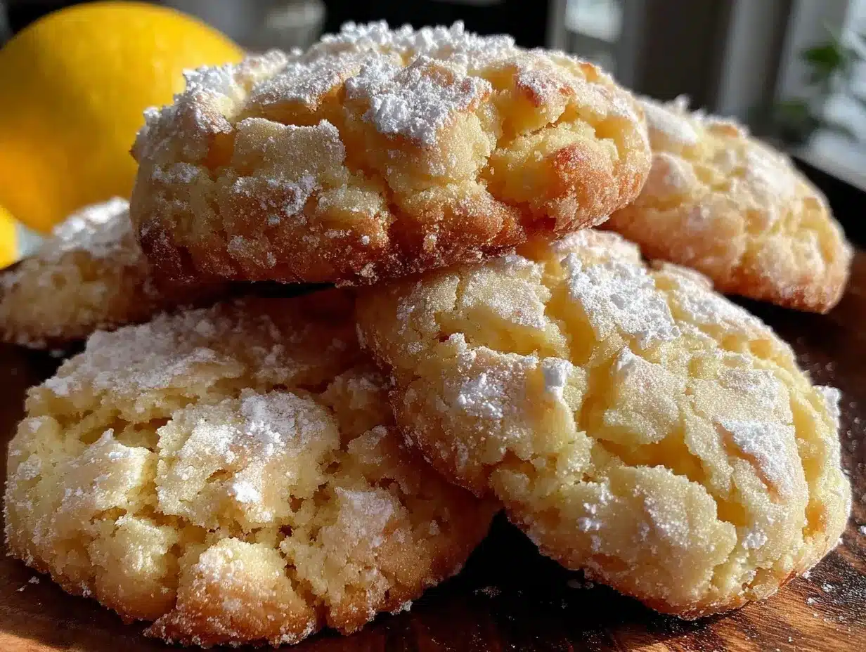 lemon crinkle cookies preparation steps