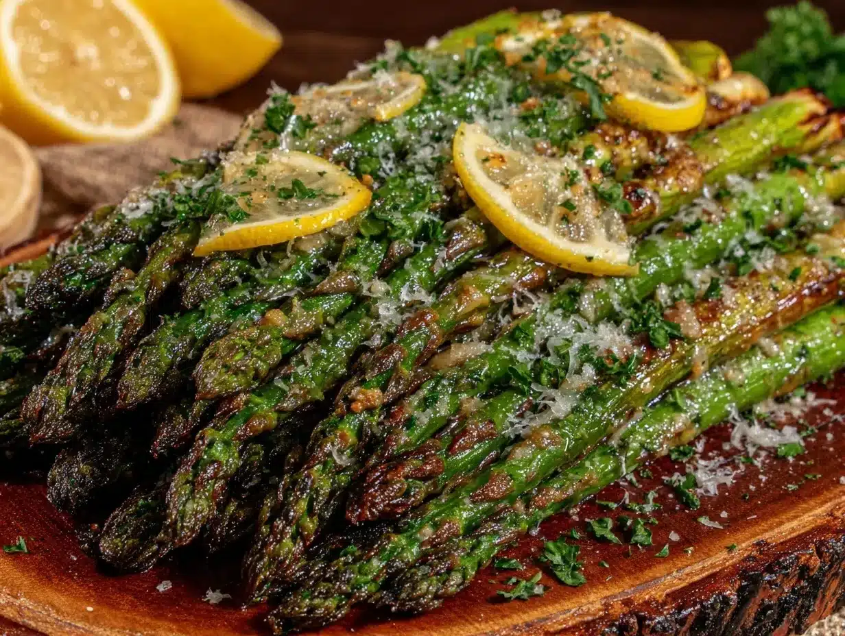 lemon garlic roasted asparagus preparation steps