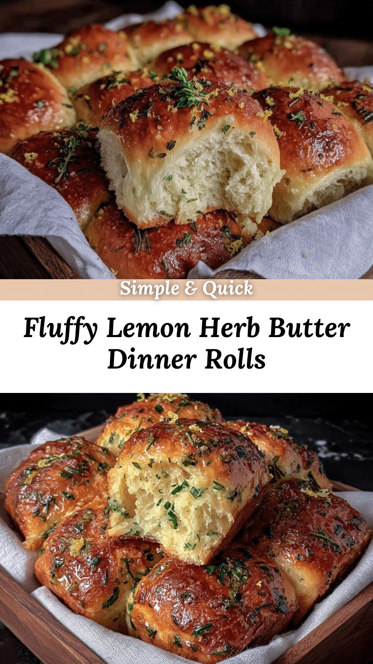 lemon herb butter dinner rolls recipe