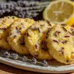 lemon lavender shortbread cookies - featured image