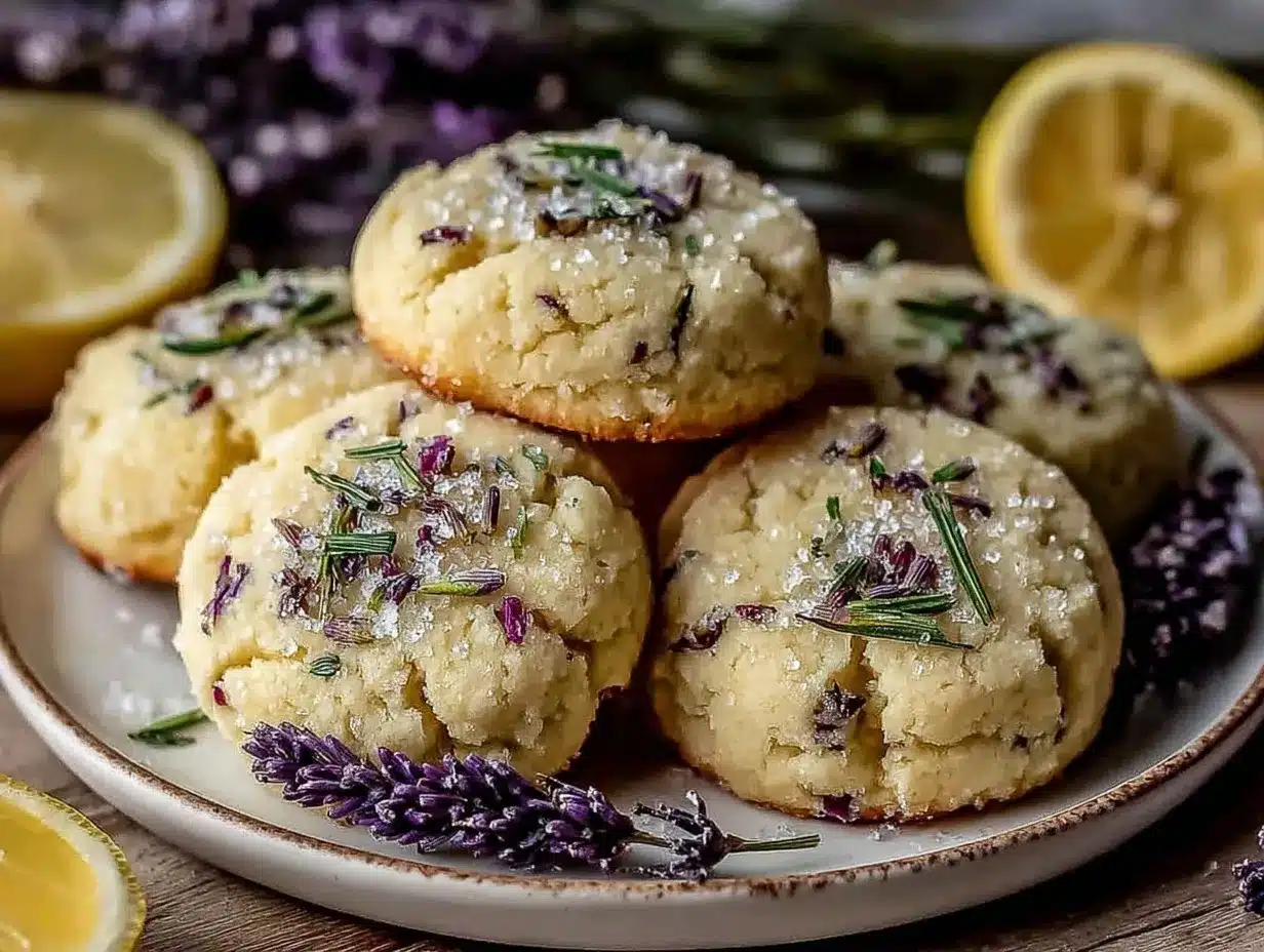 lemon lavender shortbread cookies preparation steps