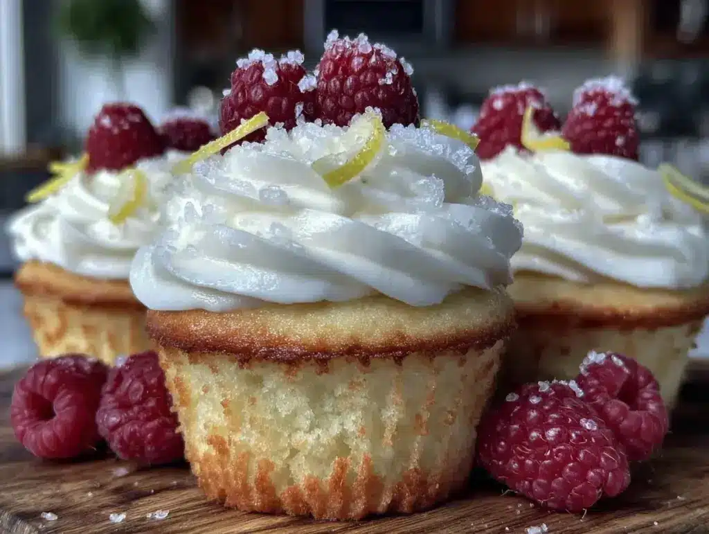 lemon raspberry cupcakes - featured image