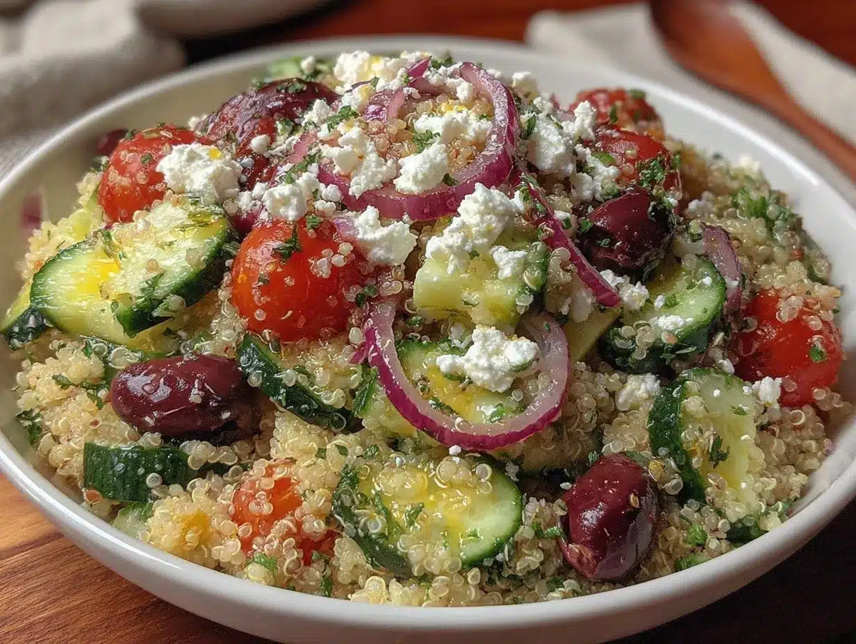 Mediterranean quinoa salad preparation steps