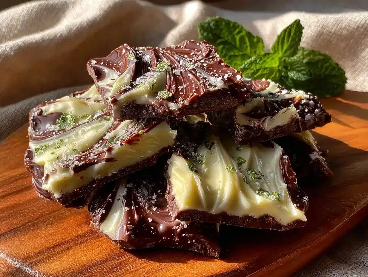 mint chocolate bark recipe preparation steps