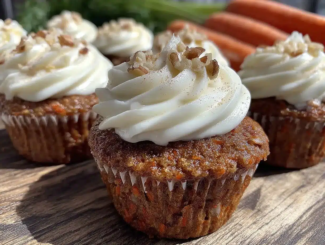 moist creamy carrot cake cupcakes preparation steps