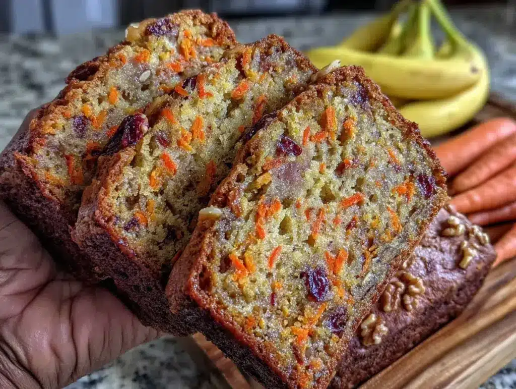 moist homemade carrot cake banana bread - featured image