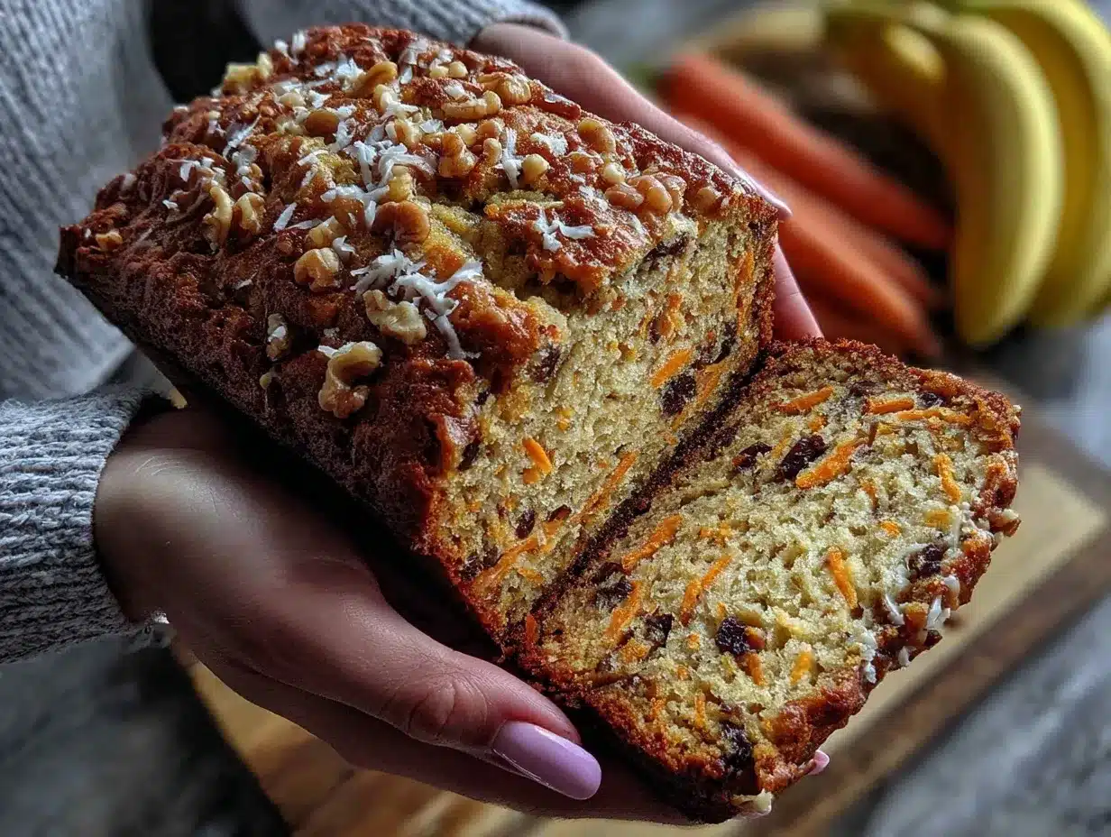 moist homemade carrot cake banana bread preparation steps
