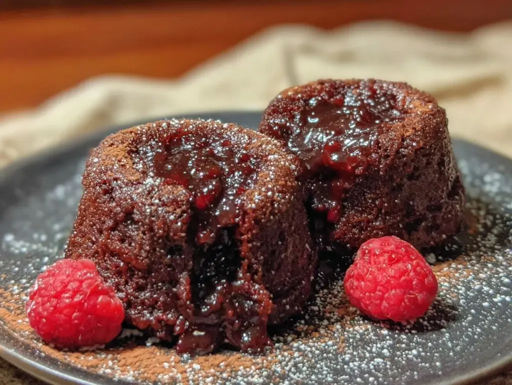 molten chocolate lava cakes for two - featured image
