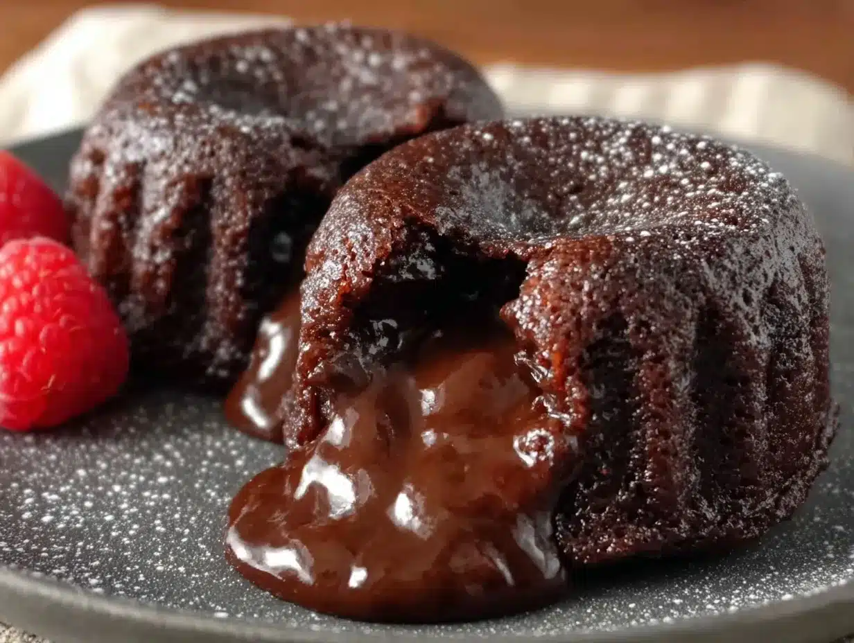molten chocolate lava cakes for two preparation steps