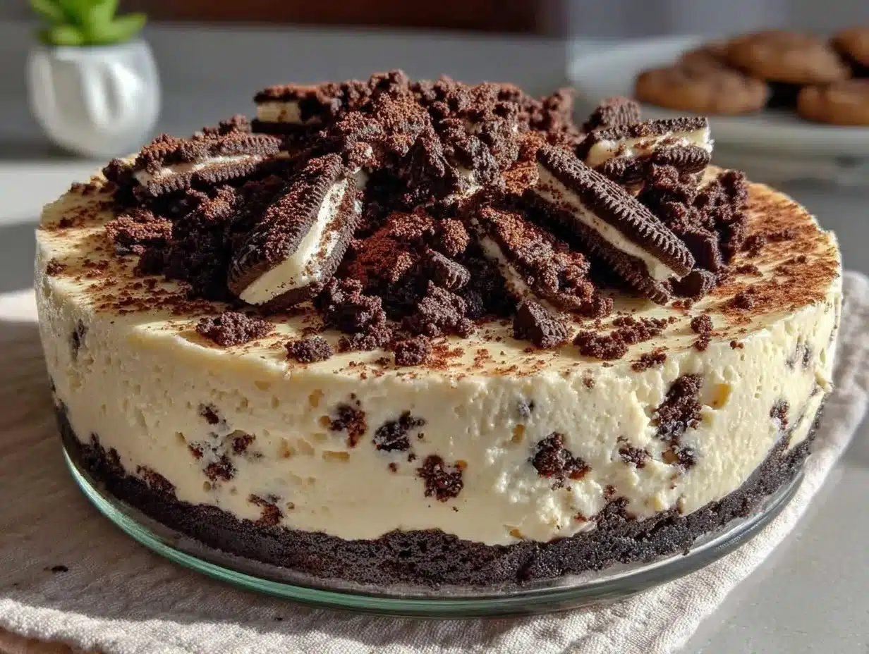 no-bake Oreo cheesecake preparation steps
