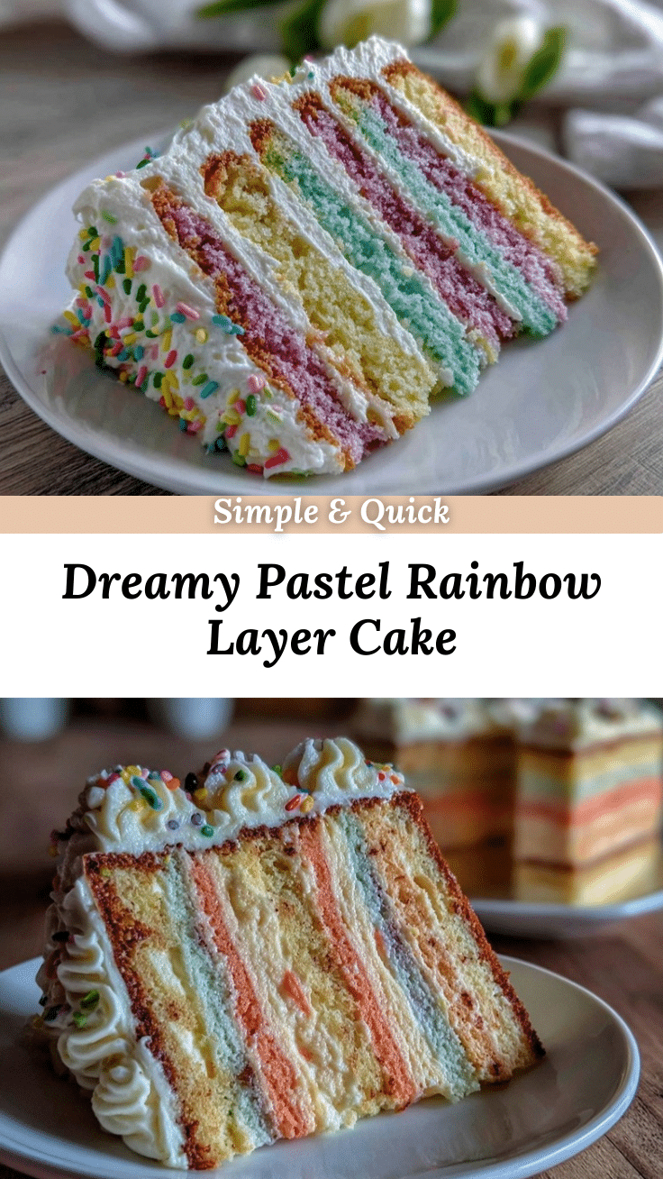 pastel rainbow layer cake recipe recipe