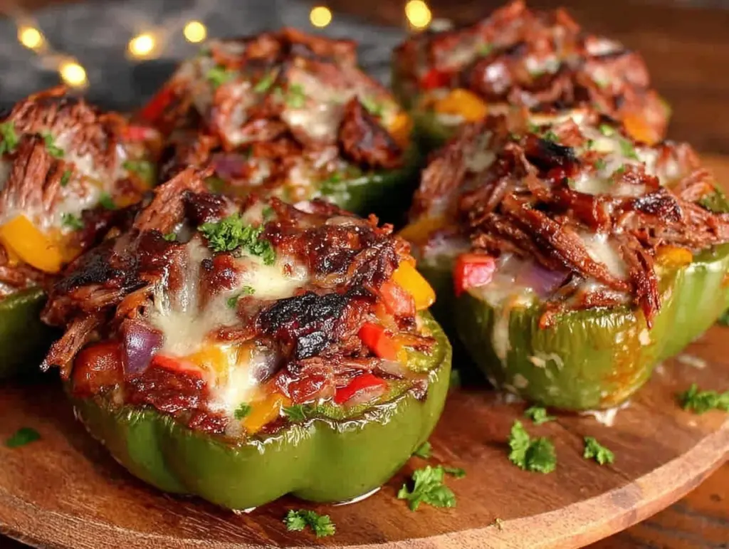 Philly cheesesteak stuffed peppers - featured image