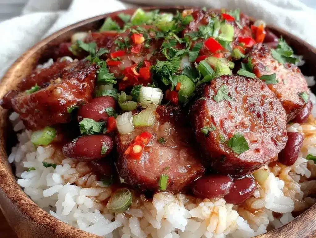 red beans and rice with smoked sausage - featured image