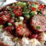 red beans and rice with smoked sausage - featured image
