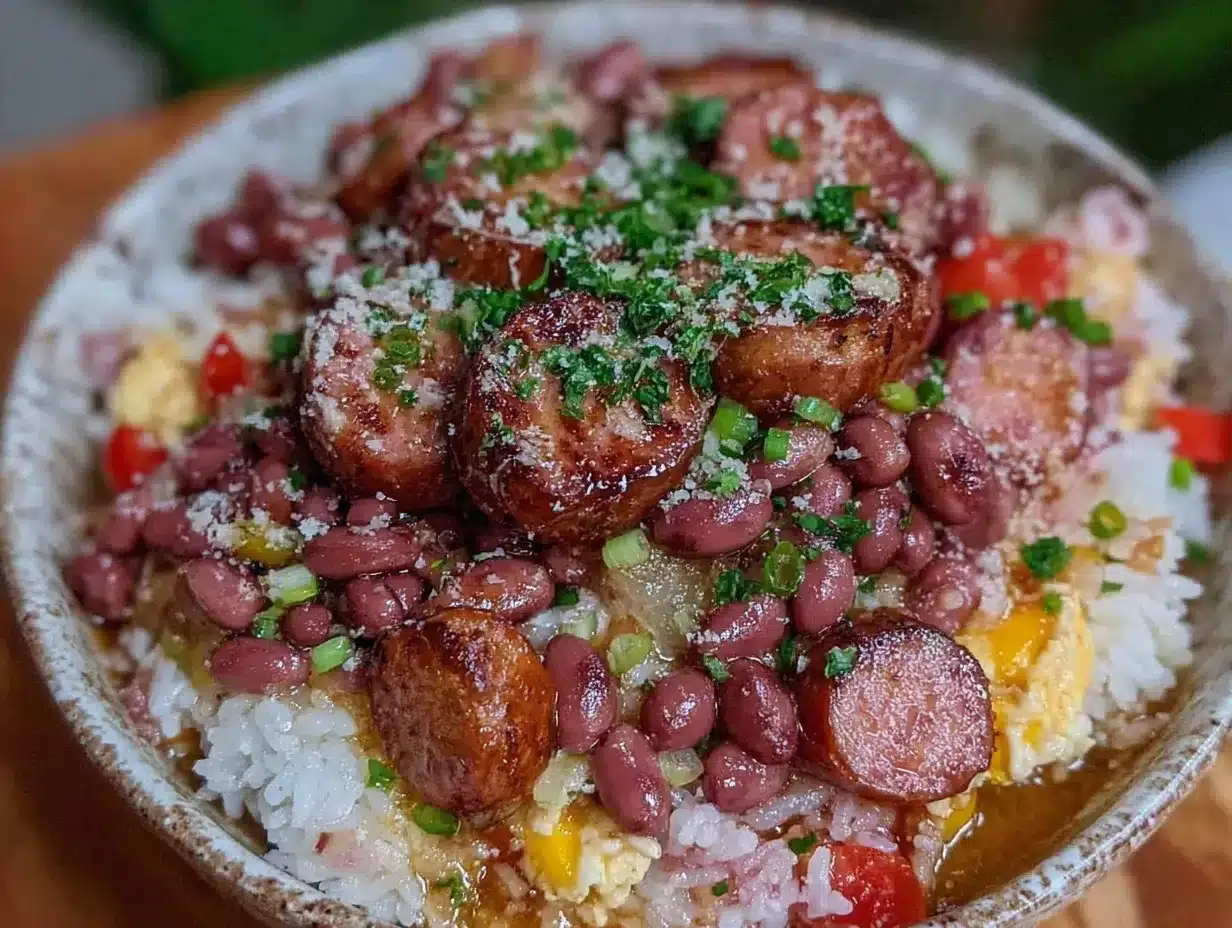 red beans and rice with smoked sausage preparation steps