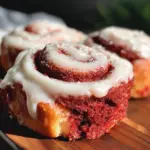 red velvet cinnamon rolls - featured image