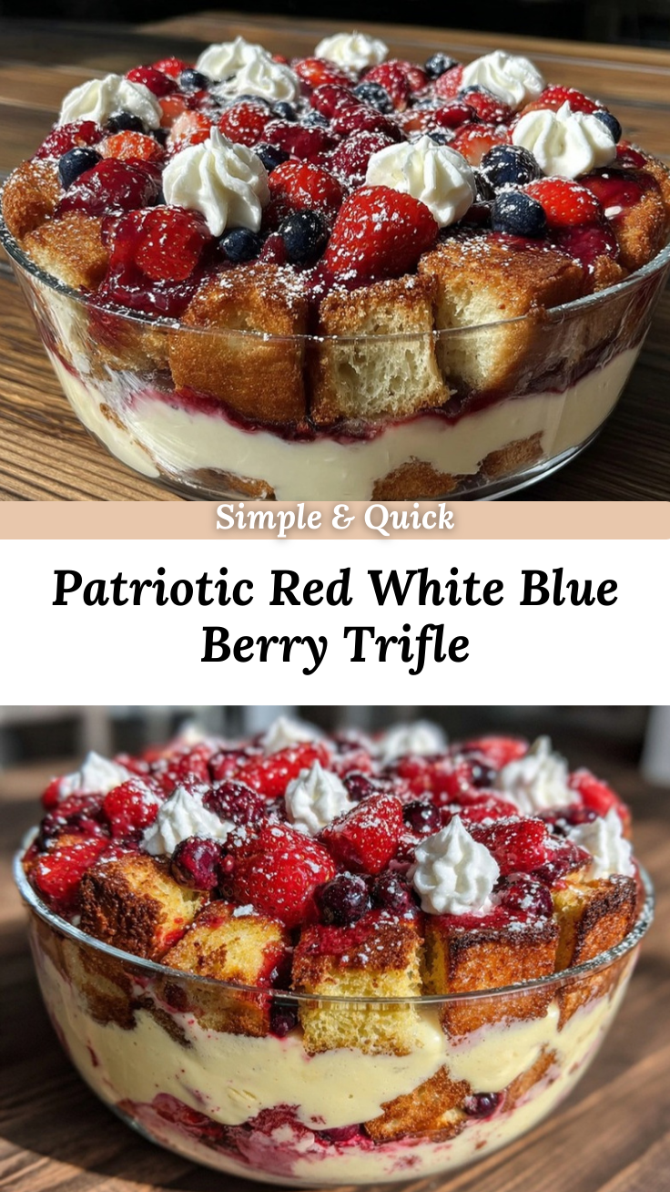 red white and blue berry trifle recipe